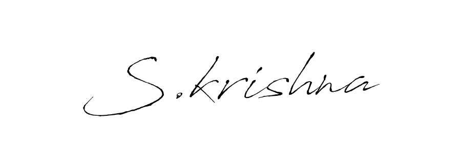 Use a signature maker to create a handwritten signature online. With this signature software, you can design (Antro_Vectra) your own signature for name S.krishna. S.krishna signature style 6 images and pictures png