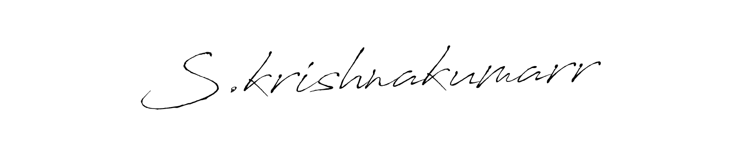 How to make S.krishnakumarr name signature. Use Antro_Vectra style for creating short signs online. This is the latest handwritten sign. S.krishnakumarr signature style 6 images and pictures png