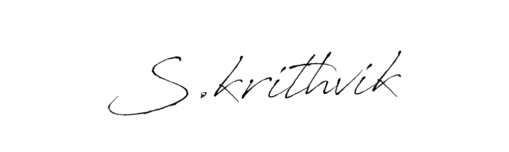 How to make S.krithvik signature? Antro_Vectra is a professional autograph style. Create handwritten signature for S.krithvik name. S.krithvik signature style 6 images and pictures png