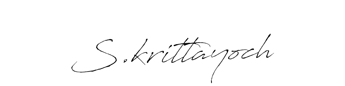 You should practise on your own different ways (Antro_Vectra) to write your name (S.krittayoch) in signature. don't let someone else do it for you. S.krittayoch signature style 6 images and pictures png
