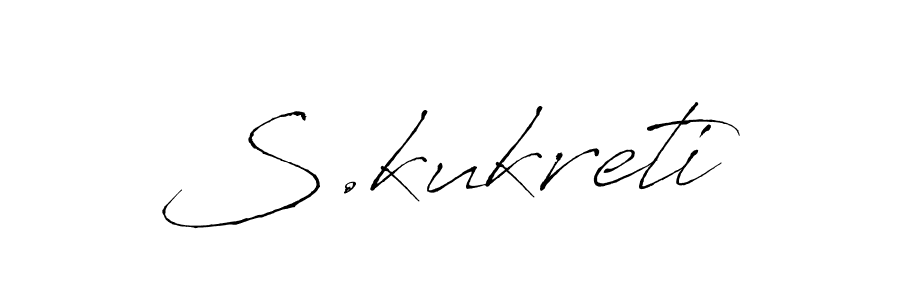 Antro_Vectra is a professional signature style that is perfect for those who want to add a touch of class to their signature. It is also a great choice for those who want to make their signature more unique. Get S.kukreti name to fancy signature for free. S.kukreti signature style 6 images and pictures png