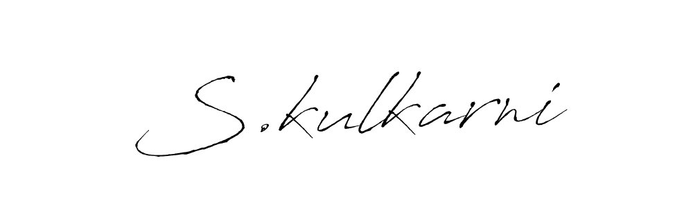 Create a beautiful signature design for name S.kulkarni. With this signature (Antro_Vectra) fonts, you can make a handwritten signature for free. S.kulkarni signature style 6 images and pictures png