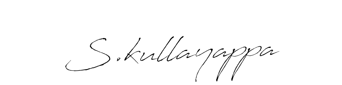 Design your own signature with our free online signature maker. With this signature software, you can create a handwritten (Antro_Vectra) signature for name S.kullayappa. S.kullayappa signature style 6 images and pictures png