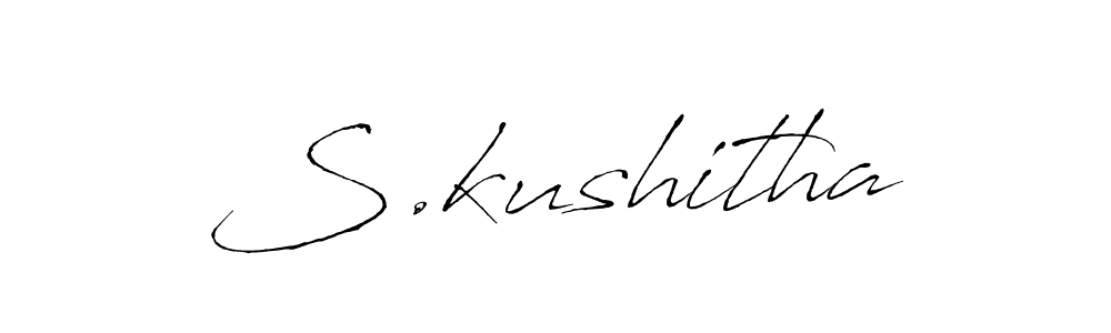 You should practise on your own different ways (Antro_Vectra) to write your name (S.kushitha) in signature. don't let someone else do it for you. S.kushitha signature style 6 images and pictures png