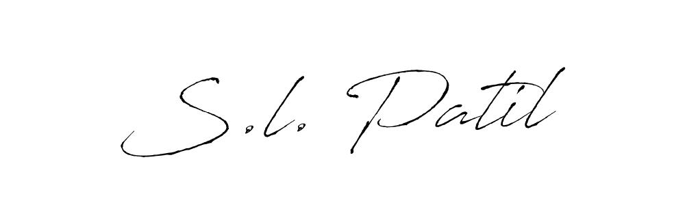 You should practise on your own different ways (Antro_Vectra) to write your name (S.l. Patil) in signature. don't let someone else do it for you. S.l. Patil signature style 6 images and pictures png