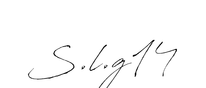 Antro_Vectra is a professional signature style that is perfect for those who want to add a touch of class to their signature. It is also a great choice for those who want to make their signature more unique. Get S.l.g14 name to fancy signature for free. S.l.g14 signature style 6 images and pictures png