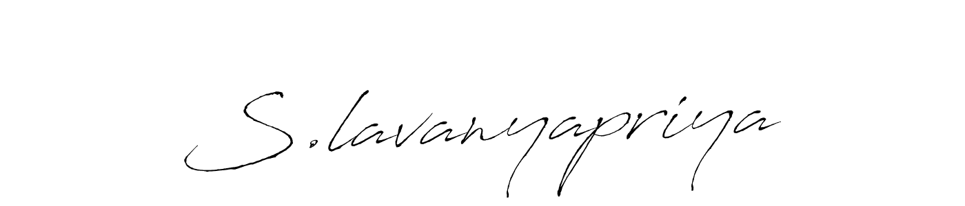 Create a beautiful signature design for name S.lavanyapriya. With this signature (Antro_Vectra) fonts, you can make a handwritten signature for free. S.lavanyapriya signature style 6 images and pictures png