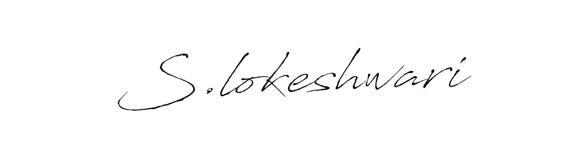 Create a beautiful signature design for name S.lokeshwari. With this signature (Antro_Vectra) fonts, you can make a handwritten signature for free. S.lokeshwari signature style 6 images and pictures png