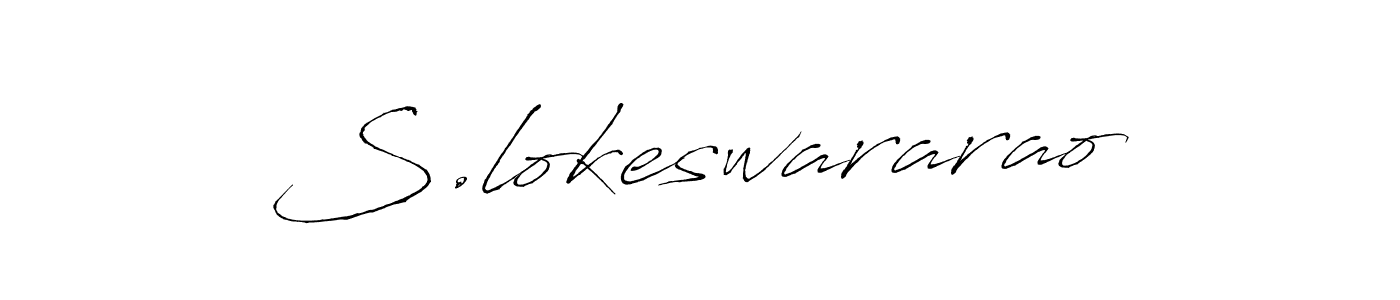 Make a beautiful signature design for name S.lokeswararao. With this signature (Antro_Vectra) style, you can create a handwritten signature for free. S.lokeswararao signature style 6 images and pictures png