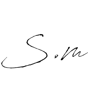 Use a signature maker to create a handwritten signature online. With this signature software, you can design (Antro_Vectra) your own signature for name S.m. S.m signature style 6 images and pictures png
