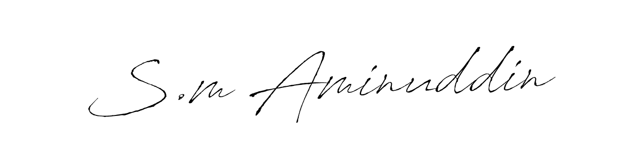 S.m Aminuddin stylish signature style. Best Handwritten Sign (Antro_Vectra) for my name. Handwritten Signature Collection Ideas for my name S.m Aminuddin. S.m Aminuddin signature style 6 images and pictures png