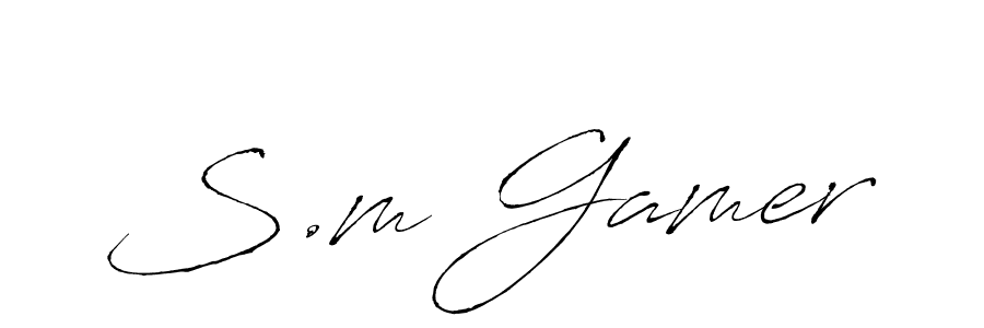 Also we have S.m Gamer name is the best signature style. Create professional handwritten signature collection using Antro_Vectra autograph style. S.m Gamer signature style 6 images and pictures png