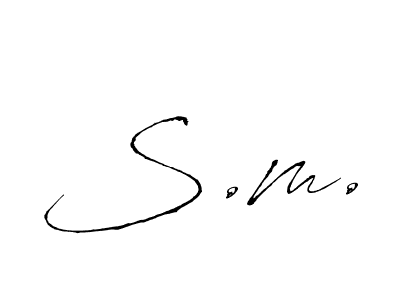 Similarly Antro_Vectra is the best handwritten signature design. Signature creator online .You can use it as an online autograph creator for name S.m.. S.m. signature style 6 images and pictures png