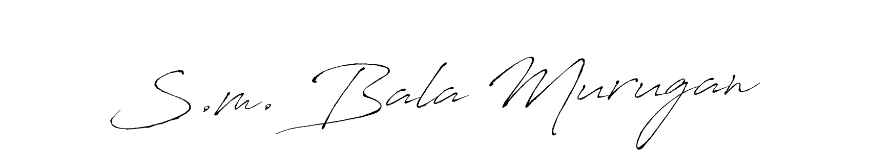 It looks lik you need a new signature style for name S.m. Bala Murugan. Design unique handwritten (Antro_Vectra) signature with our free signature maker in just a few clicks. S.m. Bala Murugan signature style 6 images and pictures png