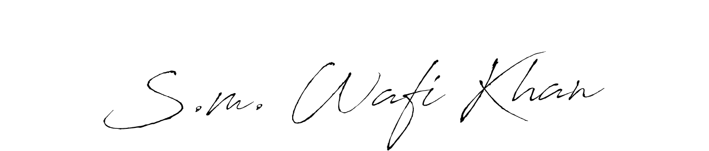 Make a beautiful signature design for name S.m. Wafi Khan. Use this online signature maker to create a handwritten signature for free. S.m. Wafi Khan signature style 6 images and pictures png
