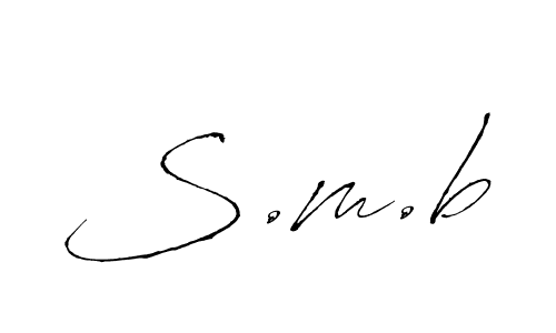 Similarly Antro_Vectra is the best handwritten signature design. Signature creator online .You can use it as an online autograph creator for name S.m.b. S.m.b signature style 6 images and pictures png