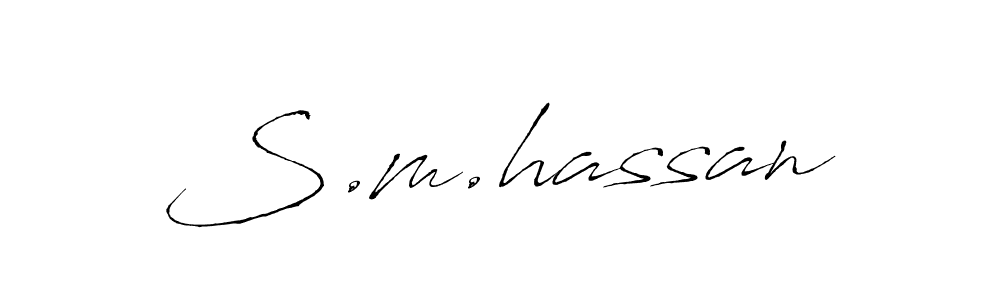 How to make S.m.hassan signature? Antro_Vectra is a professional autograph style. Create handwritten signature for S.m.hassan name. S.m.hassan signature style 6 images and pictures png