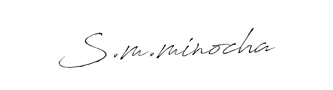 Make a short S.m.minocha signature style. Manage your documents anywhere anytime using Antro_Vectra. Create and add eSignatures, submit forms, share and send files easily. S.m.minocha signature style 6 images and pictures png