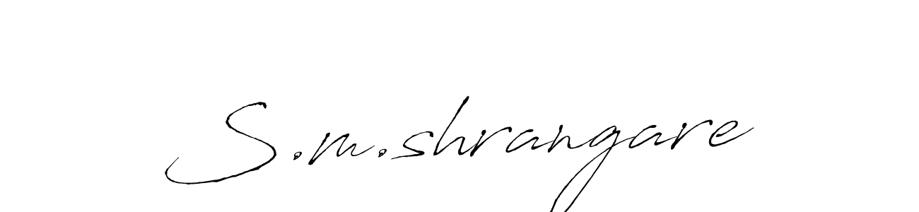 Once you've used our free online signature maker to create your best signature Antro_Vectra style, it's time to enjoy all of the benefits that S.m.shrangare name signing documents. S.m.shrangare signature style 6 images and pictures png