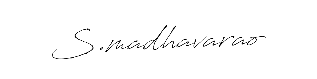 Use a signature maker to create a handwritten signature online. With this signature software, you can design (Antro_Vectra) your own signature for name S.madhavarao. S.madhavarao signature style 6 images and pictures png