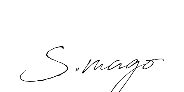 It looks lik you need a new signature style for name S.mago. Design unique handwritten (Antro_Vectra) signature with our free signature maker in just a few clicks. S.mago signature style 6 images and pictures png