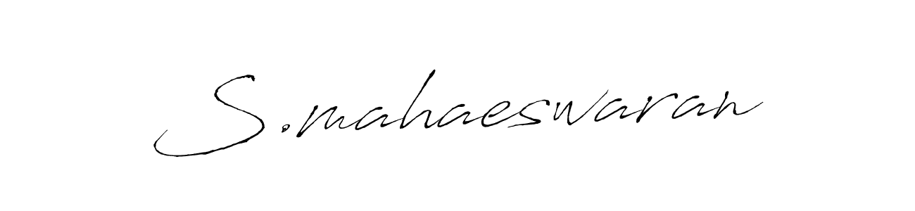 Create a beautiful signature design for name S.mahaeswaran. With this signature (Antro_Vectra) fonts, you can make a handwritten signature for free. S.mahaeswaran signature style 6 images and pictures png