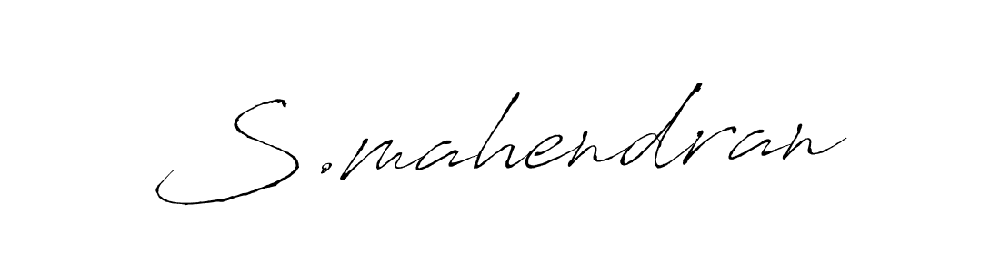 Create a beautiful signature design for name S.mahendran. With this signature (Antro_Vectra) fonts, you can make a handwritten signature for free. S.mahendran signature style 6 images and pictures png