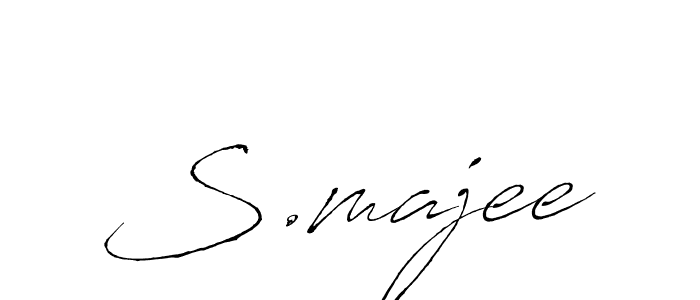 How to make S.majee name signature. Use Antro_Vectra style for creating short signs online. This is the latest handwritten sign. S.majee signature style 6 images and pictures png