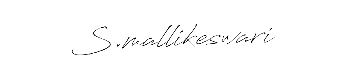 Create a beautiful signature design for name S.mallikeswari. With this signature (Antro_Vectra) fonts, you can make a handwritten signature for free. S.mallikeswari signature style 6 images and pictures png