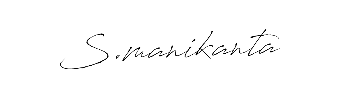 The best way (Antro_Vectra) to make a short signature is to pick only two or three words in your name. The name S.manikanta include a total of six letters. For converting this name. S.manikanta signature style 6 images and pictures png