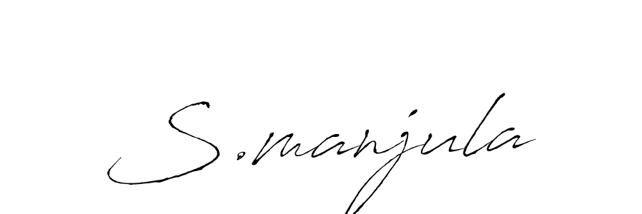 How to make S.manjula signature? Antro_Vectra is a professional autograph style. Create handwritten signature for S.manjula name. S.manjula signature style 6 images and pictures png