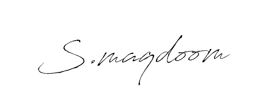 Also You can easily find your signature by using the search form. We will create S.maqdoom name handwritten signature images for you free of cost using Antro_Vectra sign style. S.maqdoom signature style 6 images and pictures png