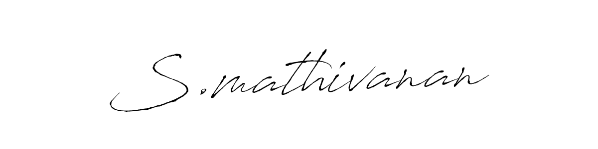 You should practise on your own different ways (Antro_Vectra) to write your name (S.mathivanan) in signature. don't let someone else do it for you. S.mathivanan signature style 6 images and pictures png