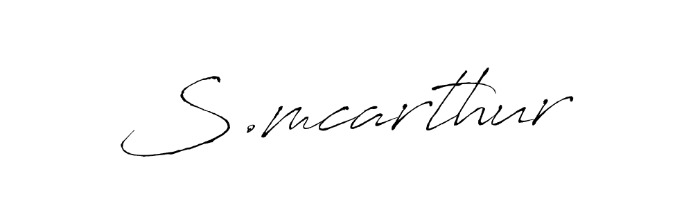 Design your own signature with our free online signature maker. With this signature software, you can create a handwritten (Antro_Vectra) signature for name S.mcarthur. S.mcarthur signature style 6 images and pictures png