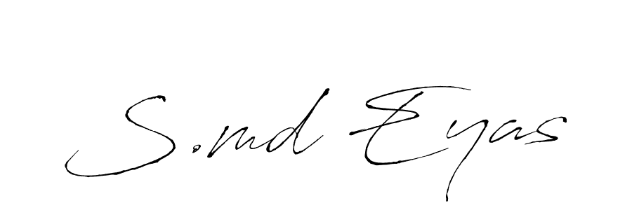 How to make S.md Eyas name signature. Use Antro_Vectra style for creating short signs online. This is the latest handwritten sign. S.md Eyas signature style 6 images and pictures png