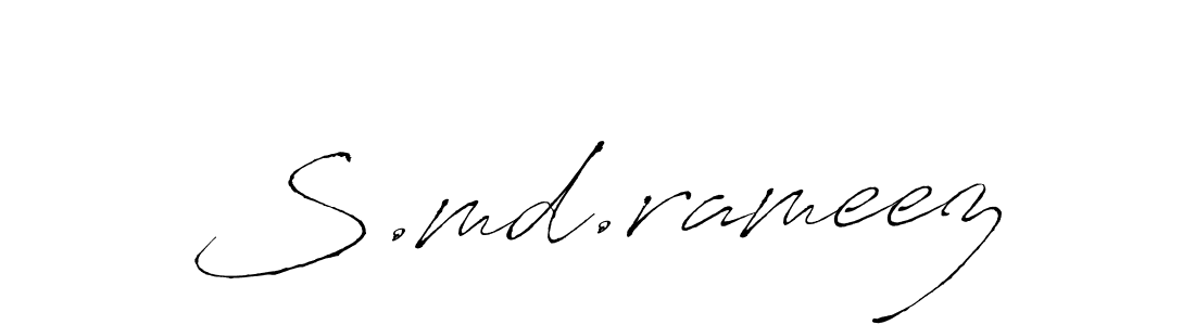 S.md.rameez stylish signature style. Best Handwritten Sign (Antro_Vectra) for my name. Handwritten Signature Collection Ideas for my name S.md.rameez. S.md.rameez signature style 6 images and pictures png