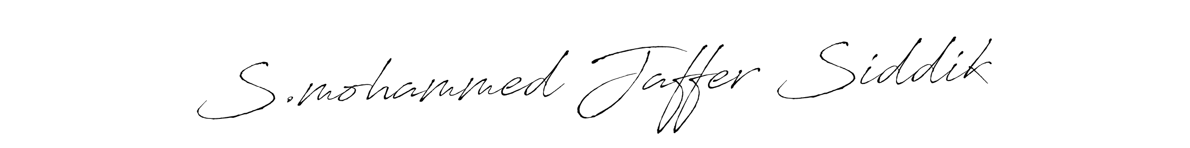 How to make S.mohammed Jaffer Siddik name signature. Use Antro_Vectra style for creating short signs online. This is the latest handwritten sign. S.mohammed Jaffer Siddik signature style 6 images and pictures png