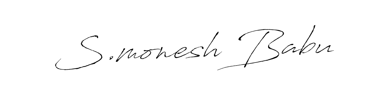 How to Draw S.monesh Babu signature style? Antro_Vectra is a latest design signature styles for name S.monesh Babu. S.monesh Babu signature style 6 images and pictures png