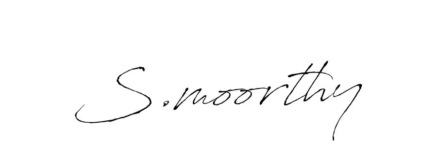 Make a beautiful signature design for name S.moorthy. With this signature (Antro_Vectra) style, you can create a handwritten signature for free. S.moorthy signature style 6 images and pictures png