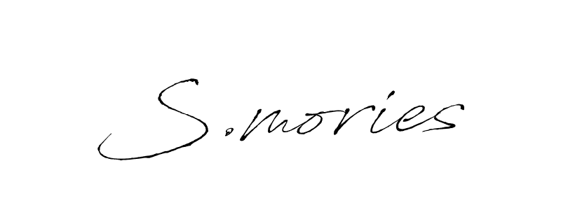 Create a beautiful signature design for name S.mories. With this signature (Antro_Vectra) fonts, you can make a handwritten signature for free. S.mories signature style 6 images and pictures png