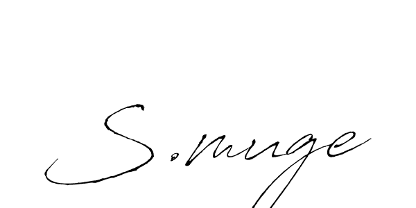 The best way (Antro_Vectra) to make a short signature is to pick only two or three words in your name. The name S.muge include a total of six letters. For converting this name. S.muge signature style 6 images and pictures png