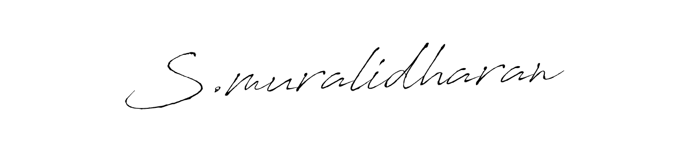 Create a beautiful signature design for name S.muralidharan. With this signature (Antro_Vectra) fonts, you can make a handwritten signature for free. S.muralidharan signature style 6 images and pictures png