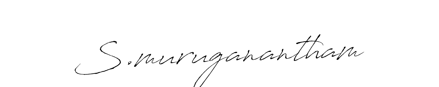 The best way (Antro_Vectra) to make a short signature is to pick only two or three words in your name. The name S.muruganantham include a total of six letters. For converting this name. S.muruganantham signature style 6 images and pictures png