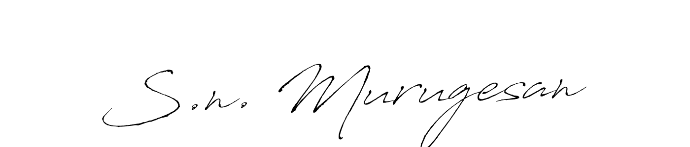 Design your own signature with our free online signature maker. With this signature software, you can create a handwritten (Antro_Vectra) signature for name S.n. Murugesan. S.n. Murugesan signature style 6 images and pictures png