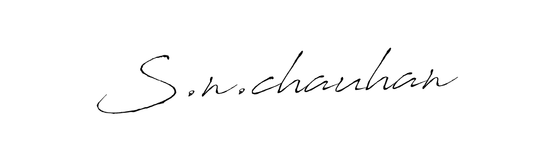 Create a beautiful signature design for name S.n.chauhan. With this signature (Antro_Vectra) fonts, you can make a handwritten signature for free. S.n.chauhan signature style 6 images and pictures png