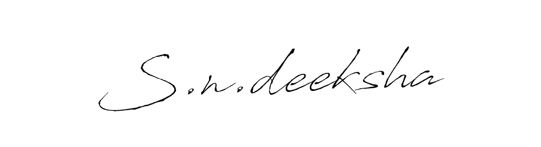 S.n.deeksha stylish signature style. Best Handwritten Sign (Antro_Vectra) for my name. Handwritten Signature Collection Ideas for my name S.n.deeksha. S.n.deeksha signature style 6 images and pictures png