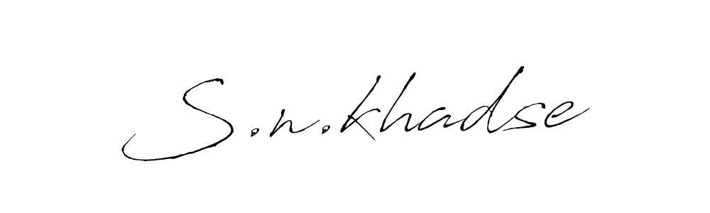 This is the best signature style for the S.n.khadse name. Also you like these signature font (Antro_Vectra). Mix name signature. S.n.khadse signature style 6 images and pictures png