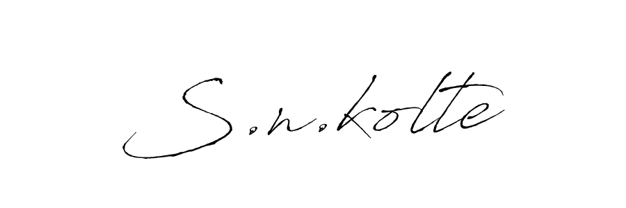 Antro_Vectra is a professional signature style that is perfect for those who want to add a touch of class to their signature. It is also a great choice for those who want to make their signature more unique. Get S.n.kolte name to fancy signature for free. S.n.kolte signature style 6 images and pictures png
