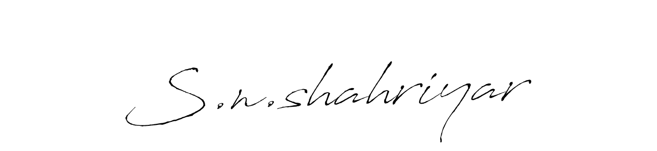 How to Draw S.n.shahriyar signature style? Antro_Vectra is a latest design signature styles for name S.n.shahriyar. S.n.shahriyar signature style 6 images and pictures png