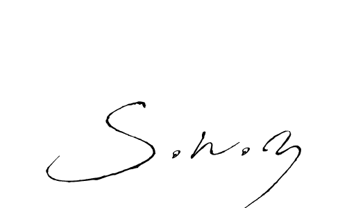 It looks lik you need a new signature style for name S.n.z. Design unique handwritten (Antro_Vectra) signature with our free signature maker in just a few clicks. S.n.z signature style 6 images and pictures png